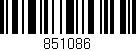 Código de barras (EAN, GTIN, SKU, ISBN): '851086'