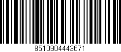 Código de barras (EAN, GTIN, SKU, ISBN): '8510904443671'