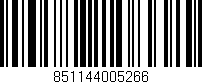 Código de barras (EAN, GTIN, SKU, ISBN): '851144005266'