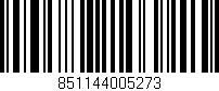 Código de barras (EAN, GTIN, SKU, ISBN): '851144005273'