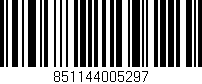 Código de barras (EAN, GTIN, SKU, ISBN): '851144005297'