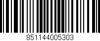 Código de barras (EAN, GTIN, SKU, ISBN): '851144005303'