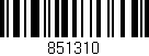 Código de barras (EAN, GTIN, SKU, ISBN): '851310'