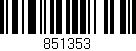 Código de barras (EAN, GTIN, SKU, ISBN): '851353'