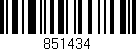 Código de barras (EAN, GTIN, SKU, ISBN): '851434'