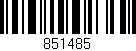 Código de barras (EAN, GTIN, SKU, ISBN): '851485'