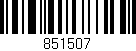 Código de barras (EAN, GTIN, SKU, ISBN): '851507'