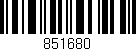 Código de barras (EAN, GTIN, SKU, ISBN): '851680'