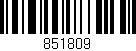 Código de barras (EAN, GTIN, SKU, ISBN): '851809'
