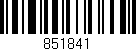 Código de barras (EAN, GTIN, SKU, ISBN): '851841'