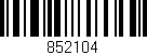 Código de barras (EAN, GTIN, SKU, ISBN): '852104'
