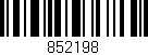 Código de barras (EAN, GTIN, SKU, ISBN): '852198'