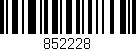 Código de barras (EAN, GTIN, SKU, ISBN): '852228'