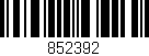 Código de barras (EAN, GTIN, SKU, ISBN): '852392'