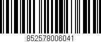 Código de barras (EAN, GTIN, SKU, ISBN): '852578006041'
