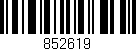 Código de barras (EAN, GTIN, SKU, ISBN): '852619'