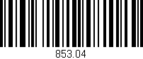 Código de barras (EAN, GTIN, SKU, ISBN): '853.04'