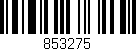 Código de barras (EAN, GTIN, SKU, ISBN): '853275'