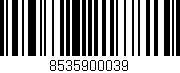 Código de barras (EAN, GTIN, SKU, ISBN): '8535900039'