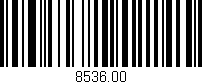 Código de barras (EAN, GTIN, SKU, ISBN): '8536.00'