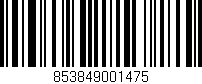 Código de barras (EAN, GTIN, SKU, ISBN): '853849001475'