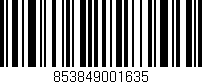 Código de barras (EAN, GTIN, SKU, ISBN): '853849001635'