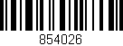 Código de barras (EAN, GTIN, SKU, ISBN): '854026'