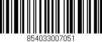 Código de barras (EAN, GTIN, SKU, ISBN): '854033007051'