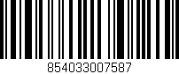 Código de barras (EAN, GTIN, SKU, ISBN): '854033007587'