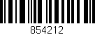 Código de barras (EAN, GTIN, SKU, ISBN): '854212'