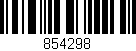 Código de barras (EAN, GTIN, SKU, ISBN): '854298'