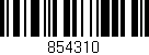 Código de barras (EAN, GTIN, SKU, ISBN): '854310'