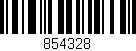 Código de barras (EAN, GTIN, SKU, ISBN): '854328'