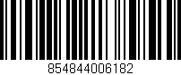 Código de barras (EAN, GTIN, SKU, ISBN): '854844006182'
