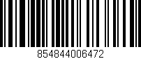 Código de barras (EAN, GTIN, SKU, ISBN): '854844006472'