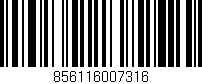 Código de barras (EAN, GTIN, SKU, ISBN): '856116007316'