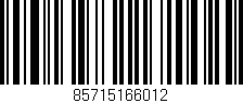 Código de barras (EAN, GTIN, SKU, ISBN): '85715166012'