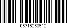Código de barras (EAN, GTIN, SKU, ISBN): '85715260512'