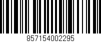 Código de barras (EAN, GTIN, SKU, ISBN): '857154002295'
