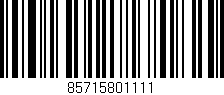 Código de barras (EAN, GTIN, SKU, ISBN): '85715801111'
