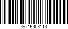 Código de barras (EAN, GTIN, SKU, ISBN): '85715806116'