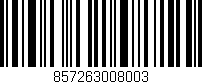 Código de barras (EAN, GTIN, SKU, ISBN): '857263008003'