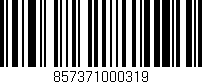 Código de barras (EAN, GTIN, SKU, ISBN): '857371000319'