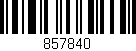 Código de barras (EAN, GTIN, SKU, ISBN): '857840'