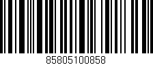 Código de barras (EAN, GTIN, SKU, ISBN): '85805100858'