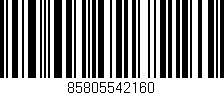 Código de barras (EAN, GTIN, SKU, ISBN): '85805542160'