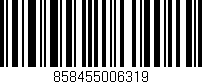 Código de barras (EAN, GTIN, SKU, ISBN): '858455006319'