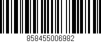Código de barras (EAN, GTIN, SKU, ISBN): '858455006982'