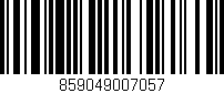 Código de barras (EAN, GTIN, SKU, ISBN): '859049007057'