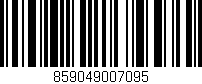 Código de barras (EAN, GTIN, SKU, ISBN): '859049007095'